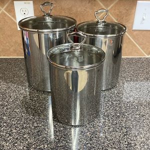 Princess House set of 3 storage canisters